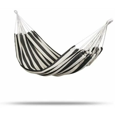 Black And White Garden Hammock Canvas Hammock Thickened Swing Hammock Simple Casual Camping With Nylon Bag 3 Black And White Garden Hammock Canvas Hammock Thickened Swing Hammock Simple Casual Camping With Nylon Bag