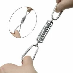 Tension Spring Buckle Awning Attachment - Shade Sail Attachments Stainless Steel Accessories With 4 Coil Springs 8 Carabiners For Tents Awnings Camping, 4 Pcs GDRHVFD -Outdoor Furniture Store 95952065 3