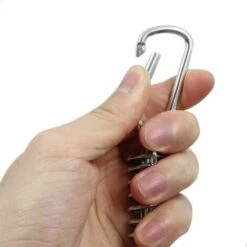 Tension Spring Buckle Awning Attachment - Shade Sail Attachments Stainless Steel Accessories With 4 Coil Springs 8 Carabiners For Tents Awnings Camping, 4 Pcs GDRHVFD -Outdoor Furniture Store 95952065 4