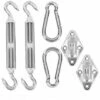 6Pcs/Set Installation Hardware Stainless Steel Sail Shade Kit Turnbuckle Pad Accessories Carabiners Eye -Outdoor Furniture Store 96249778 1