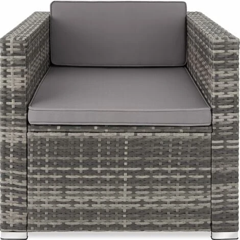 Rattan Armchair Lignano 1 Seat - Rattan Armchair, Rattan Chair, Garden Armchair - Grey 3 Rattan Armchair Lignano 1 Seat - Rattan Armchair, Rattan Chair, Garden Armchair - Grey