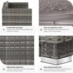 Rattan Armchair Lignano 1 Seat - Rattan Armchair, Rattan Chair, Garden Armchair - Grey 10 Rattan Armchair Lignano 1 Seat - Rattan Armchair, Rattan Chair, Garden Armchair - Grey -Outdoor Furniture Store 96251933 4