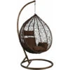Brown Outdoor Rattan Hanging Egg Chair -Outdoor Furniture Store 96365573 1