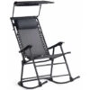 Rocking Lounge Chair With Shade Canopy Folding Rocker Chair -Outdoor Furniture Store 96444195 1