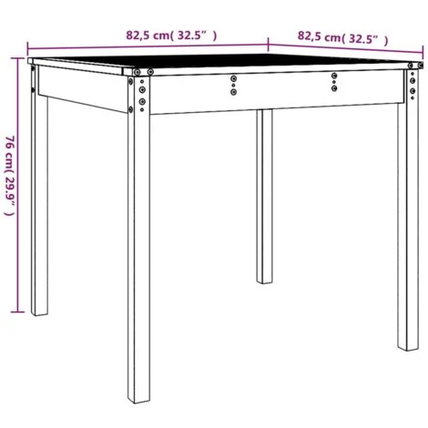 Garden Table 82.5x82.5x76 Cm Solid Wood Pine VidaXL 5 Garden Table 82.5x82.5x76 Cm Solid Wood Pine VidaXL - Image 3