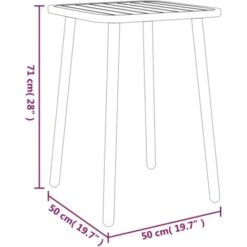 Garden Table Anthracite 50x50x71 Cm Steel VidaXL 9 Garden Table Anthracite 50x50x71 Cm Steel VidaXL -Outdoor Furniture Store 96455350 3
