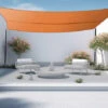 Aquariss 2x2m Sun Shade Sail Canopy Polyester UV Block With Free Rope Sunscreen Awning Square - Orange