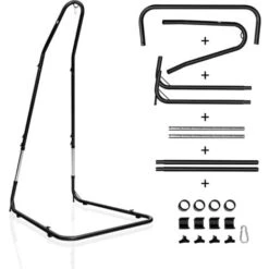 Large Heavy Duty C-stand Hanging Swing Egg Chair Hammock Frame Adjustable Height