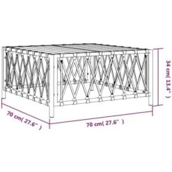 Garden Table White 70x70x34 Cm Woven Fabric VidaXL 11 Garden Table White 70x70x34 Cm Woven Fabric VidaXL -Outdoor Furniture Store 96787694 5