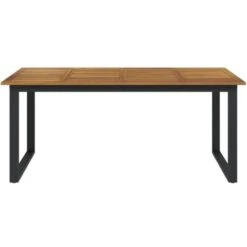 Garden Table With U-shaped Legs 180x90x75 Cm Solid Wood Acacia VidaXL 10 Garden Table With U-shaped Legs 180x90x75 Cm Solid Wood Acacia VidaXL -Outdoor Furniture Store 96812308 4