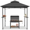 245 X 150 Cm Outdoor Grill Gazebo Patio BBQ Canopy Tent Shelter Steel Structure -Outdoor Furniture Store 96821687 1