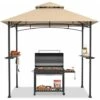 245 X 150 Cm Outdoor Grill Gazebo Patio BBQ Canopy Tent Shelter Steel Structure