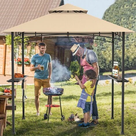 245 X 150 Cm Outdoor Grill Gazebo Patio BBQ Canopy Tent Shelter Steel Structure 4 245 X 150 Cm Outdoor Grill Gazebo Patio BBQ Canopy Tent Shelter Steel Structure - Image 2