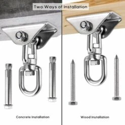 Innovative Ceiling Hook With 304 Stainless Steel, 500 Kg Capacity, 360° Rotation, Suspension For Concrete Sets, Hanging Chair, Hanging Lamp, Hammock, Yoga, With 4 Fixing Screws. -Outdoor Furniture Store 97099566 4