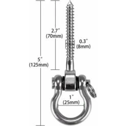Pieces Screw Hook, Heavy Duty 304 Stainless Steel 180° Ceiling Hook For Indoor Outdoor Playground Yoga, Hammock, Rope, Swing, Hanging Chair, Punching Bag, Max 450kg -Outdoor Furniture Store 97100899 4