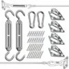 Shade Sail Fixing Kit - 304 Stainless Steel Shade Sail Hardware Kit, Rectangular/Square Garden Shade Sail Hardware Kit, Shade Sail Hardware Kit -Outdoor Furniture Store 97101518 1