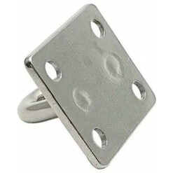 M5Heavy Duty Pad Eye Plate, 304 Stainless Steel Oblong Plate, Clip Ring U-Shape Hook Loop For Sail Shade Marine Hardware, Wall Ceiling Hammock Hooks Hanger For Susp -Outdoor Furniture Store 97101867 3