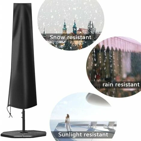 Umbrella Cover, Double Layer Waterproof Anti-UV Heavy Duty 420D Oxford Cloth Parasol Cover Parasol Cover With Zipper (1903050cm) 3 Umbrella Cover, Double Layer Waterproof Anti-UV Heavy Duty 420D Oxford Cloth Parasol Cover Parasol Cover With Zipper (1903050cm)