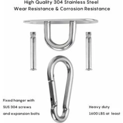 Ceiling Hook, 450kg Capacity 304 Stainless Steel, Ceiling Wall Mount Hook, Hammock Hanging Kit, Hanging Chair, Yoga Punching Bag -Outdoor Furniture Store 97102990 3