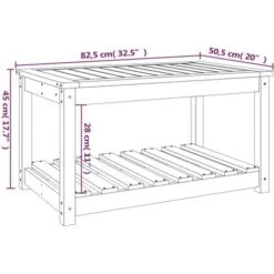 Garden Table 82.5x50.5x45 Cm Solid Wood Pine VidaXL 9 Garden Table 82.5x50.5x45 Cm Solid Wood Pine VidaXL -Outdoor Furniture Store 97224303 3