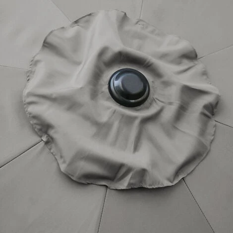 2.7M Grey Sun Shade Parasol Garden Canopy Umbrella Crank Tilt With Base Cover 6 2.7M Grey Sun Shade Parasol Garden Canopy Umbrella Crank Tilt With Base Cover - Image 4