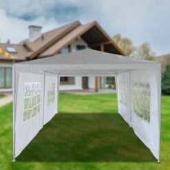 BIRCHTREE Gazebo PE 3X6M PEG02 White -Outdoor Furniture Store 97257974 3