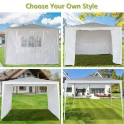 BIRCHTREE Gazebo PE 3X6M PEG02 White -Outdoor Furniture Store 97257974 4