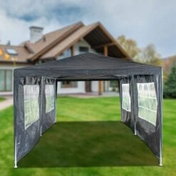 BIRCHTREE Gazebo PE 3X6M PEG02 Grey -Outdoor Furniture Store 97257980 4