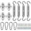 Shade Sail Fixing Kit, 44 Pcs Stainless Mounting Kit Sail Shade Fixings, Hardware Fixing Accessories Kit For Square Rectangle And Triangular Awnings 1 Shade Sail Fixing Kit, 44 Pcs Stainless Mounting Kit Sail Shade Fixings, Hardware Fixing Accessories Kit For Square Rectangle And Triangular Awnings -Outdoor Furniture Store 97690286 1