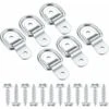 D-Rings, Stainless Steel Lashing Hook, Lashing Ring Mounting Ring, Lashing Strap 6 Pcs And 12 Screws For Car Trailer, Wooden Hammock, Camping 6x25mm - -Outdoor Furniture Store 97812048 1