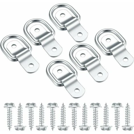 D-Rings, Stainless Steel Lashing Hook, Lashing Ring Mounting Ring, Lashing Strap 6 Pcs And 12 Screws For Car Trailer, Wooden Hammock, Camping 6x25mm - 3 D-Rings, Stainless Steel Lashing Hook, Lashing Ring Mounting Ring, Lashing Strap 6 Pcs And 12 Screws For Car Trailer, Wooden Hammock, Camping 6x25mm -