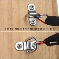 D-Rings, Stainless Steel Lashing Hook, Lashing Ring Mounting Ring, Lashing Strap 6 Pcs And 12 Screws For Car Trailer, Wooden Hammock, Camping 6x25mm - 10 D-Rings, Stainless Steel Lashing Hook, Lashing Ring Mounting Ring, Lashing Strap 6 Pcs And 12 Screws For Car Trailer, Wooden Hammock, Camping 6x25mm - -Outdoor Furniture Store 97812048 4