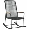Garden Rocking Chair Black 59x79.5x104 Cm PVC Rattan VidaXL -Outdoor Furniture Store 98097935 1