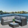 BIRCHTREE Rattan Furniture Set RFS08 Black -Outdoor Furniture Store 98189103 1