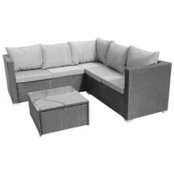 BIRCHTREE Rattan Furniture Set RFS08 Black -Outdoor Furniture Store 98189103 5