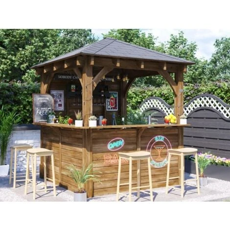 Garden Bar Wooden Outdoor Pub Shed Gazebo Kiosk Counter Heavy Duty Pressure Treated Barzebo 2.5m X 2.5m Leviathan L 3 Garden Bar Wooden Outdoor Pub Shed Gazebo Kiosk Counter Heavy Duty Pressure Treated Barzebo 2.5m X 2.5m Leviathan L