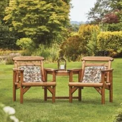 Outdoor Furniture Store 15 Woodshaw Thornton Wooden Rustic Alcove Companion Love Seat Garden Chair 2 Seater