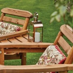 Woodshaw Thornton Wooden Rustic Alcove Companion Love Seat Garden Chair 2 Seater -Outdoor Furniture Store 98505880 4