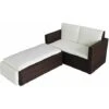 Evre Outdoor Rattan Garden Sofa Furniture Set Love Bed Two Seater - Brown -Outdoor Furniture Store 9858912 1