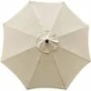 Replacement Cover For Parasol, 8 Ribs, 3 M, Waterproof, Anti-UV, Replacement Fabric, Beige -Outdoor Furniture Store 98819582 1