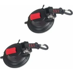 Rose 2 X Heavy Duty Suction Cups - Large Suction Cup With 360° Swivel Hook, For Motorhome Side Awning