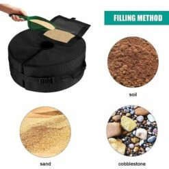 Umbrella Weight Bag, Detachable Weight Bag, Oxford Cloth Sandbag Base, Patio Umbrella Base, Outdoor Sand Weight Bag, Patio Garden Umbrella Tent Base Weight Bag -Outdoor Furniture Store 99560184 5