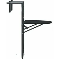 Balcony Table Black 60x64x83.5 Cm Plastic Rattan Look -Outdoor Furniture Store 99572345 5