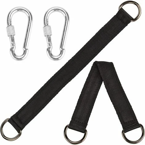 Swing Hanging Straps, 2 PCS Adjustable Tree Swing Straps With 2 PCS Zinc Alloy Carabiners Holds Up 1000 Lbs, Hammock Straps Kit For Tree Swing Seat, Hammock, Plank (Black, 25CM) 3 Swing Hanging Straps, 2 PCS Adjustable Tree Swing Straps With 2 PCS Zinc Alloy Carabiners Holds Up 1000 Lbs, Hammock Straps Kit For Tree Swing Seat, Hammock, Plank (Black, 25CM)